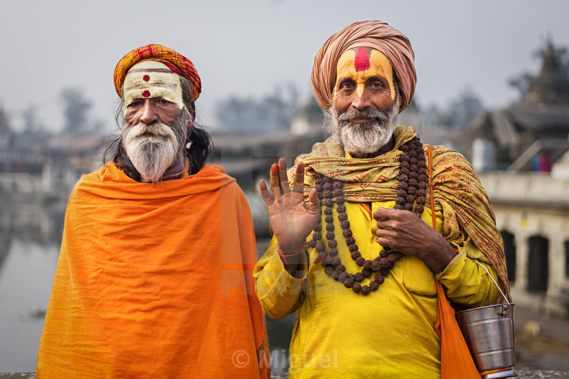 "Sadhus in Pashupatinath" stock image