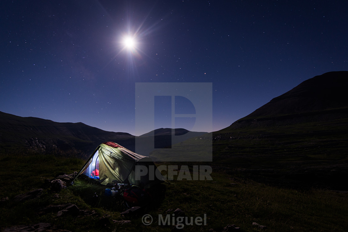 "Under the moonlight" stock image