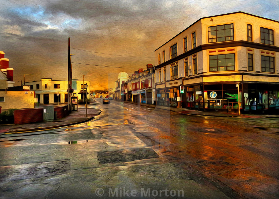 "Workington after the Storm" stock image