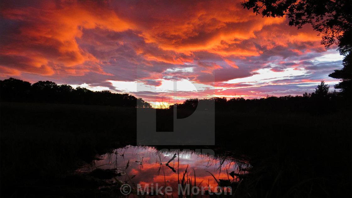 "Burning Sky" stock image