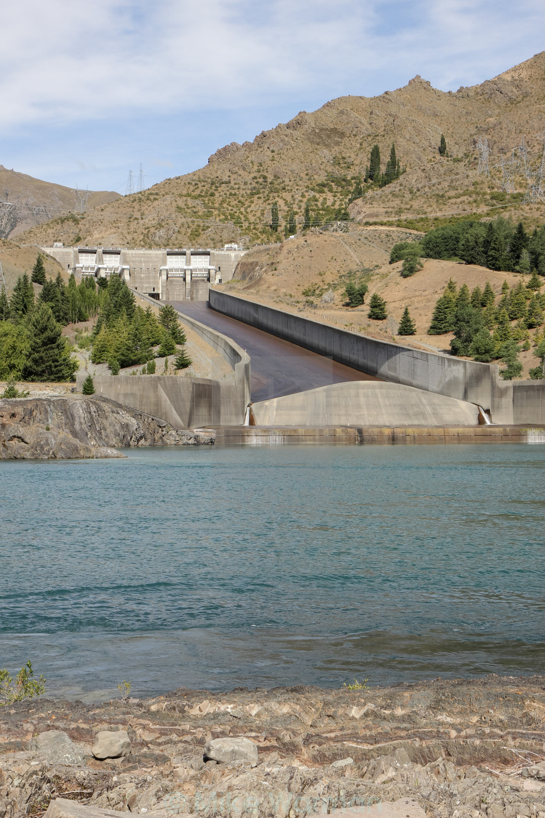"hydro dam spillway" stock image