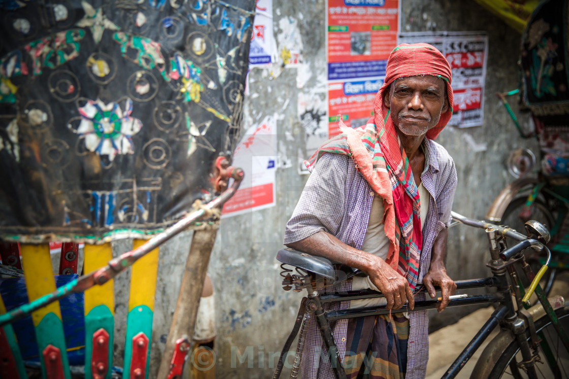 "Rickshaw driver" stock image