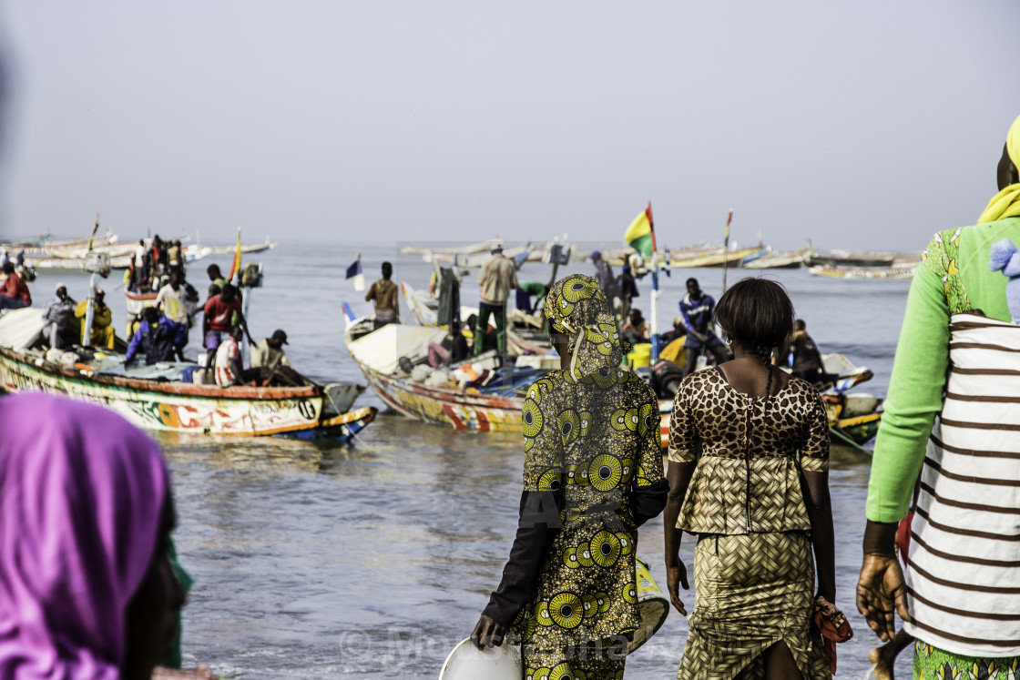 "women fish seller" stock image