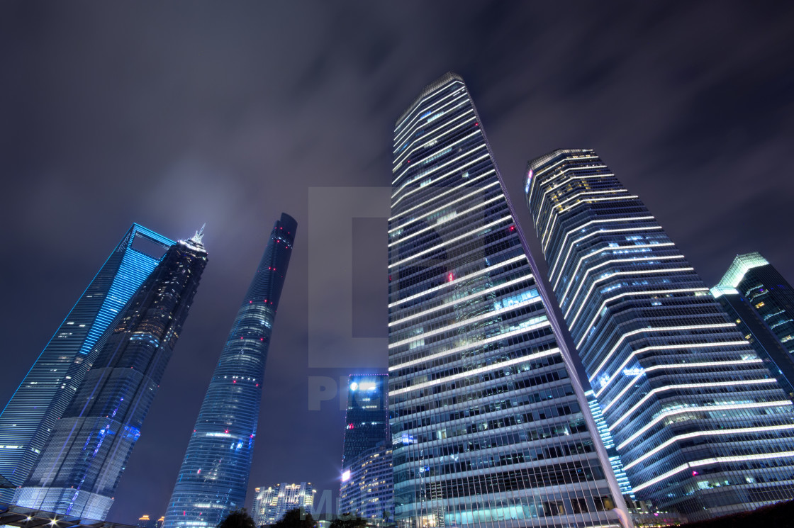 "Shanghai skyscrapers" stock image