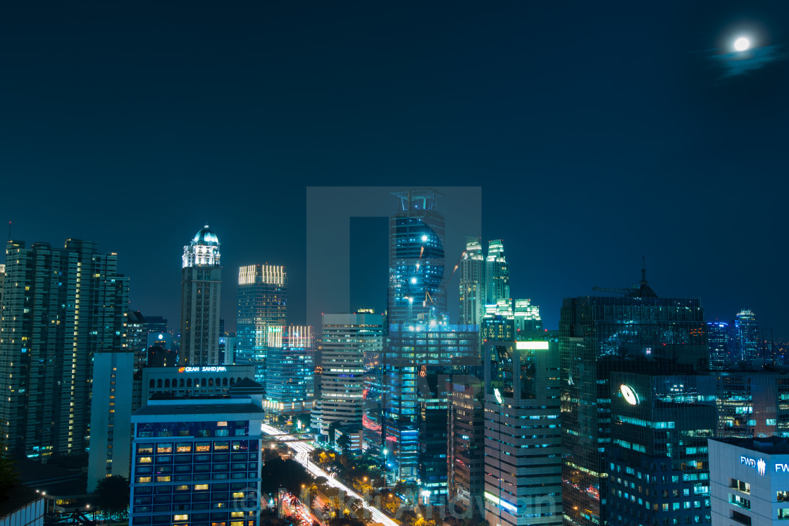 "Under the moonlight" stock image