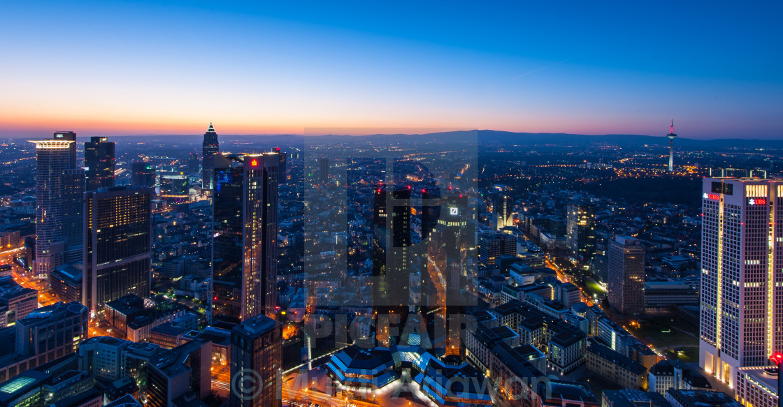 "Frankfurt cityscape" stock image