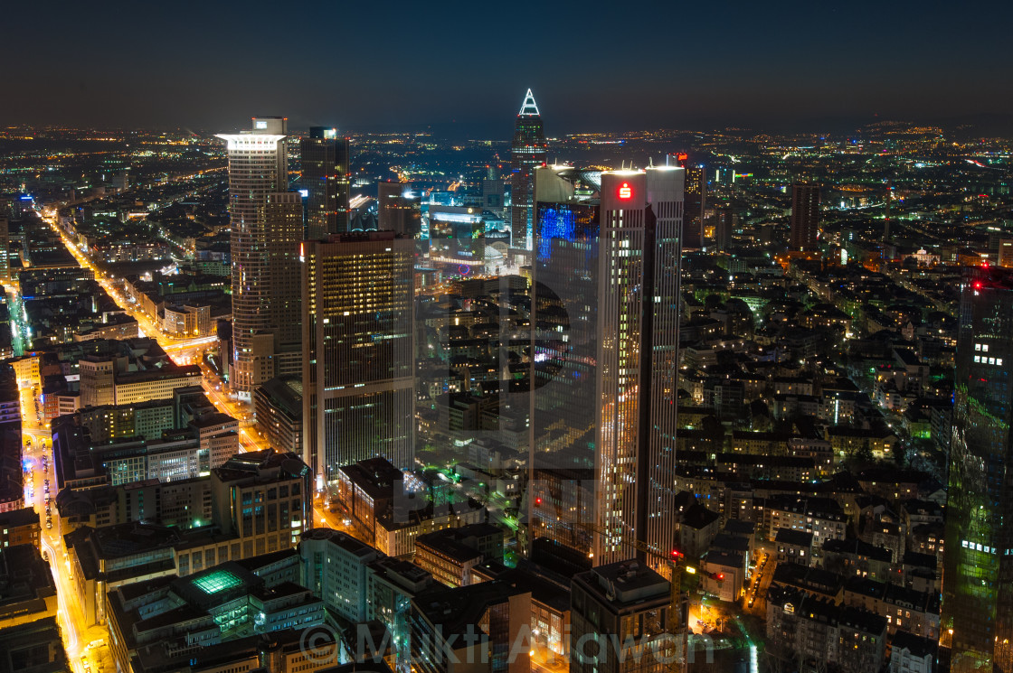 "Frankfurt in the evening" stock image