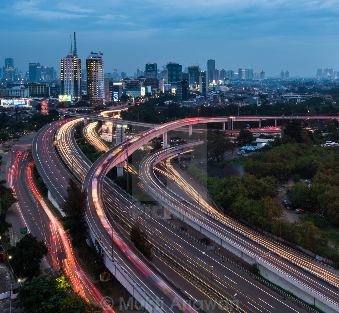 "Jakarta Light Painting" stock image