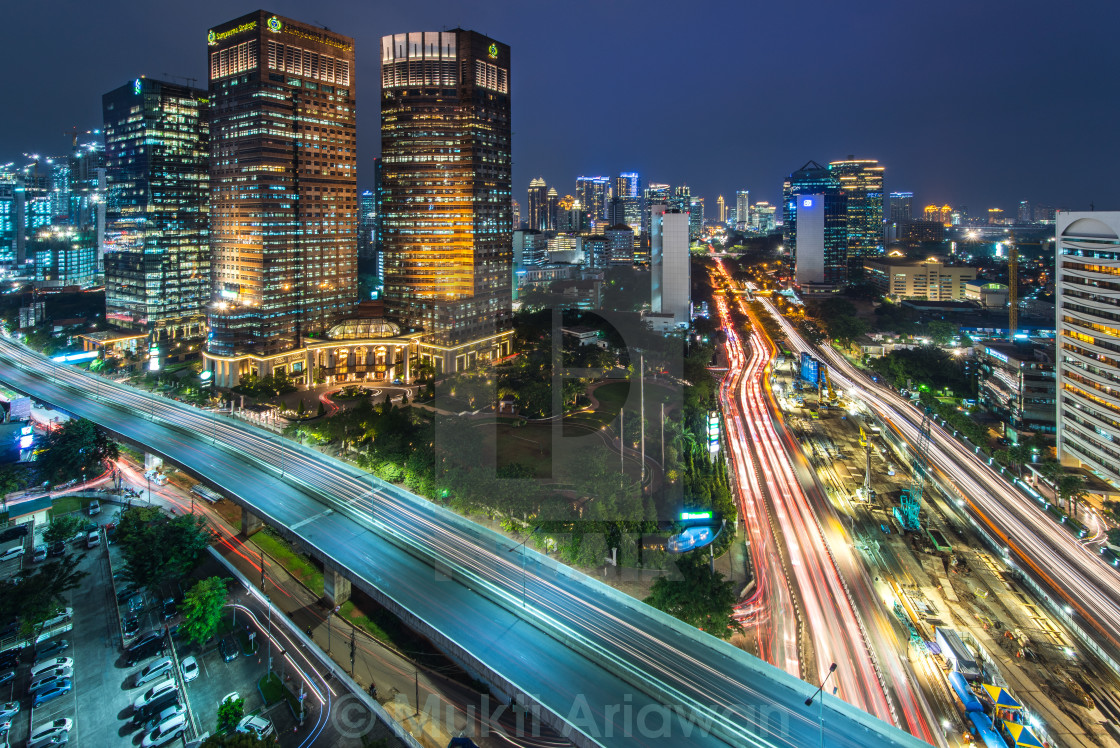 "Jakarta intersection" stock image