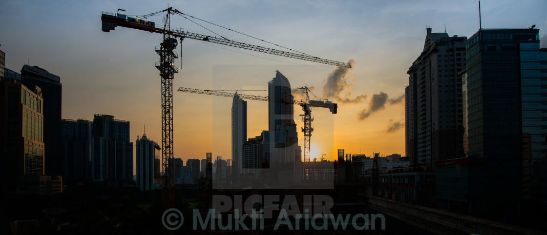 "Jakarta : Urban Sunset" stock image