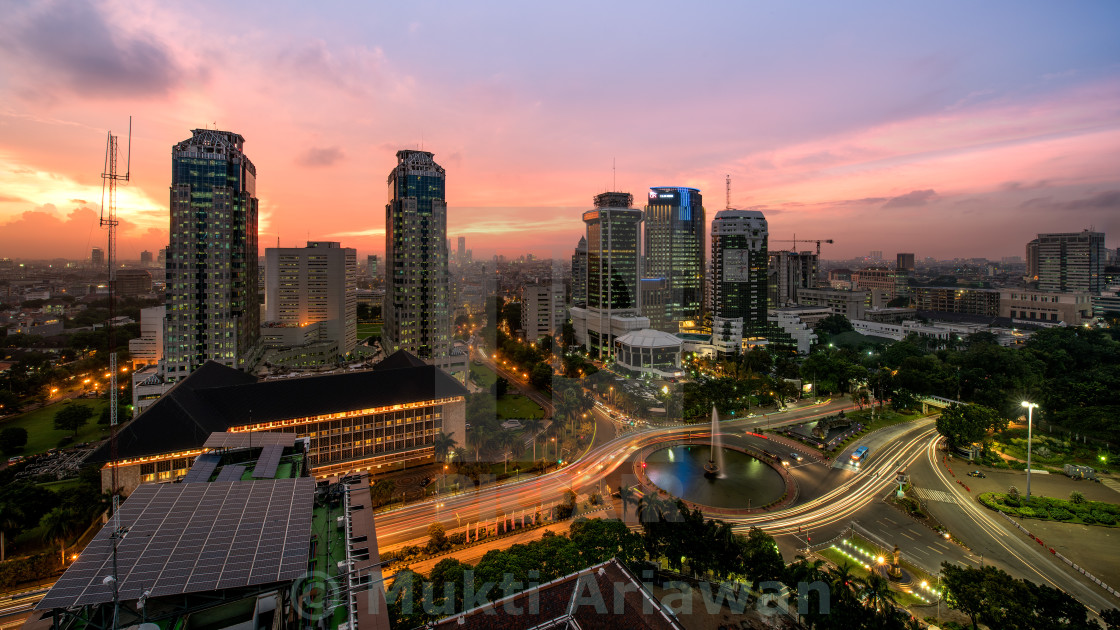 "Blazing Sunset" stock image