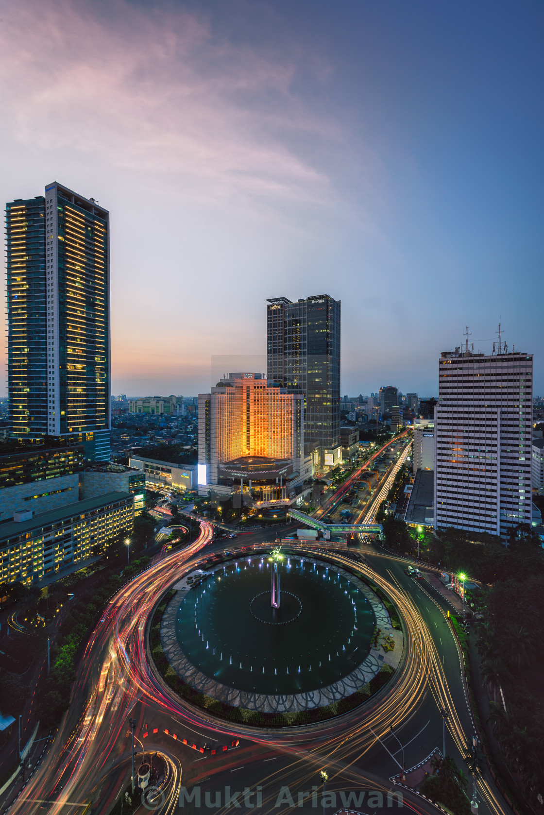 "The Eye of Jakarta: Twilight" stock image