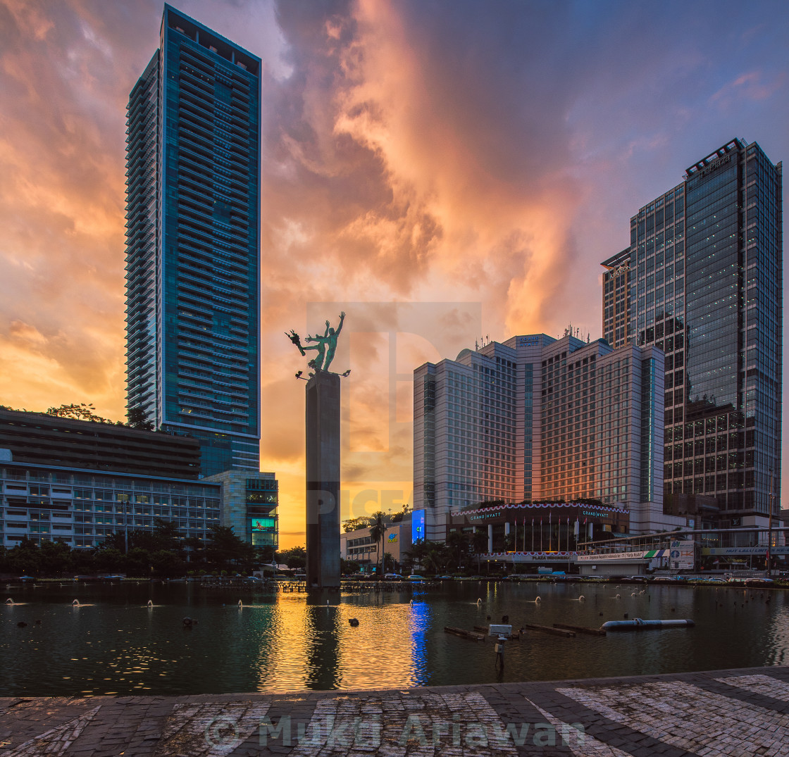 "Welcome Monument Jakarta" stock image