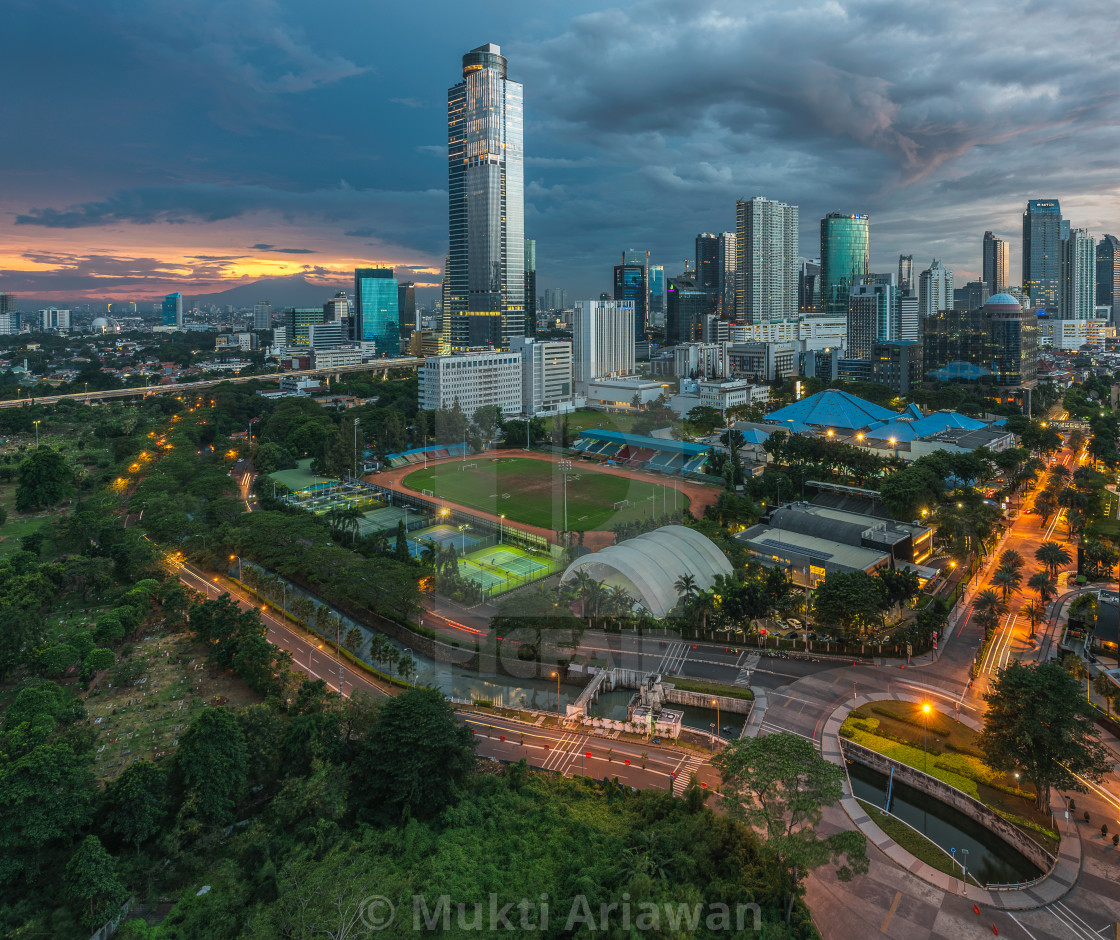 "Jakarta: The Westin sunset" stock image