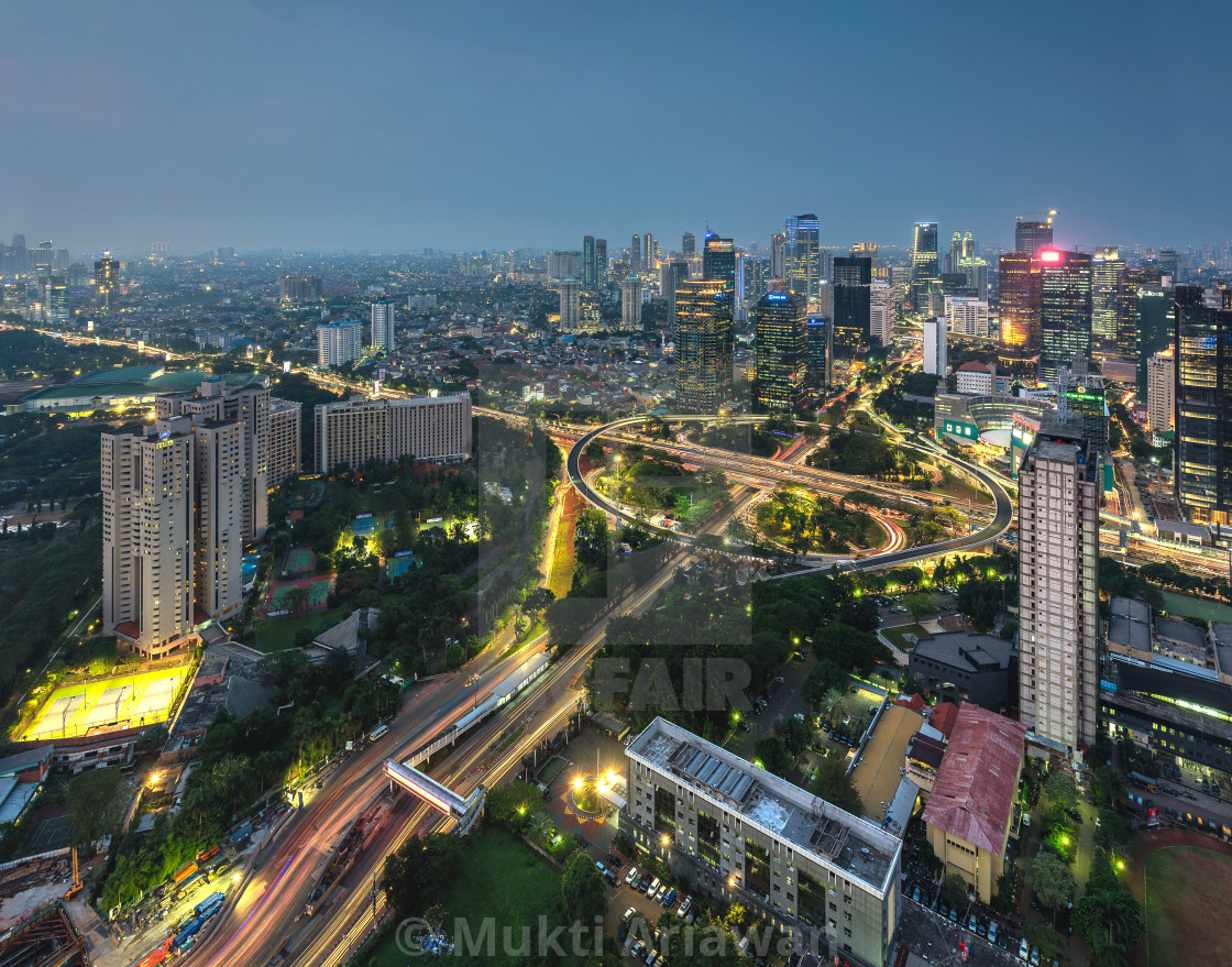 "Jakarta: iconic Semanggi Roundabout" stock image