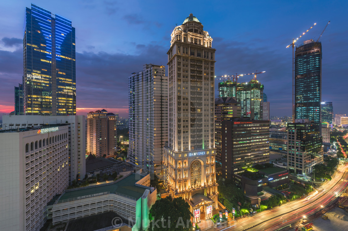 "Jakarta: Sudirman business district in the afternoon" stock image