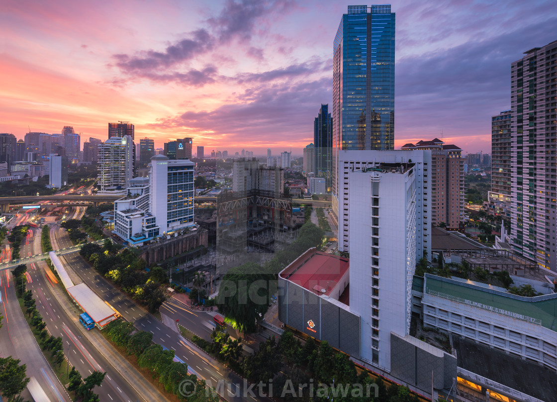 "Jakarta: Sudirman business district in the afternoon" stock image