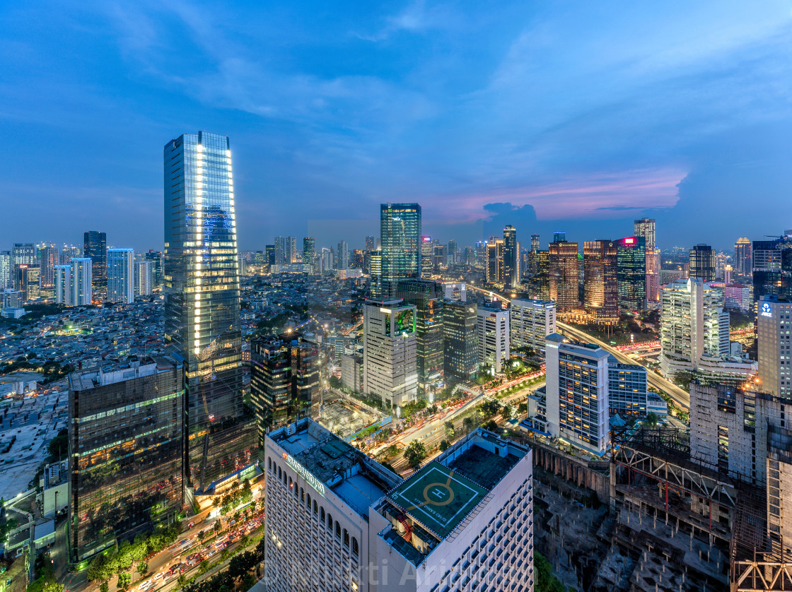 "Jakarta: Sudirman intersection" stock image