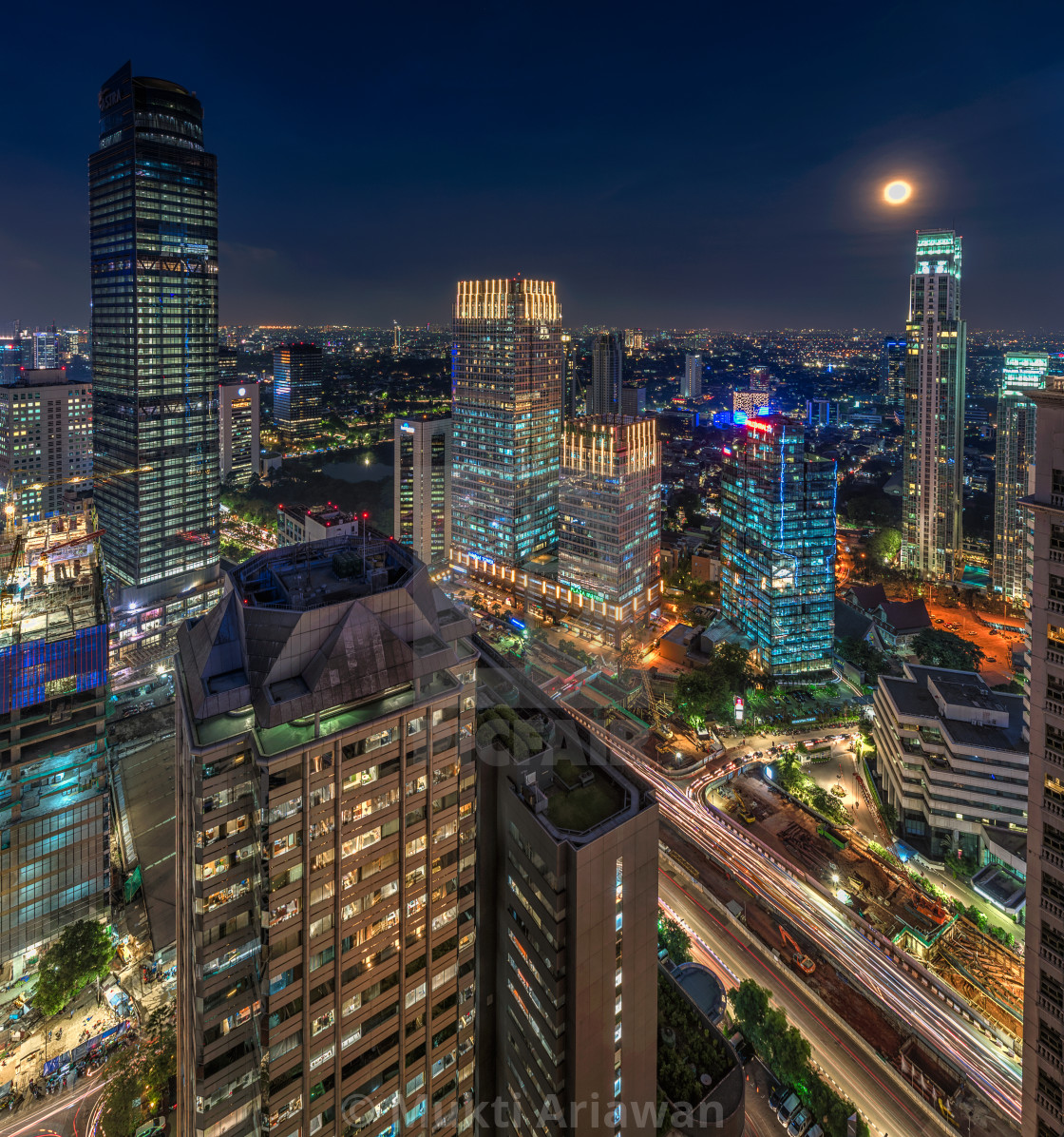 "Jakarta: Sudirman during peak hours" stock image