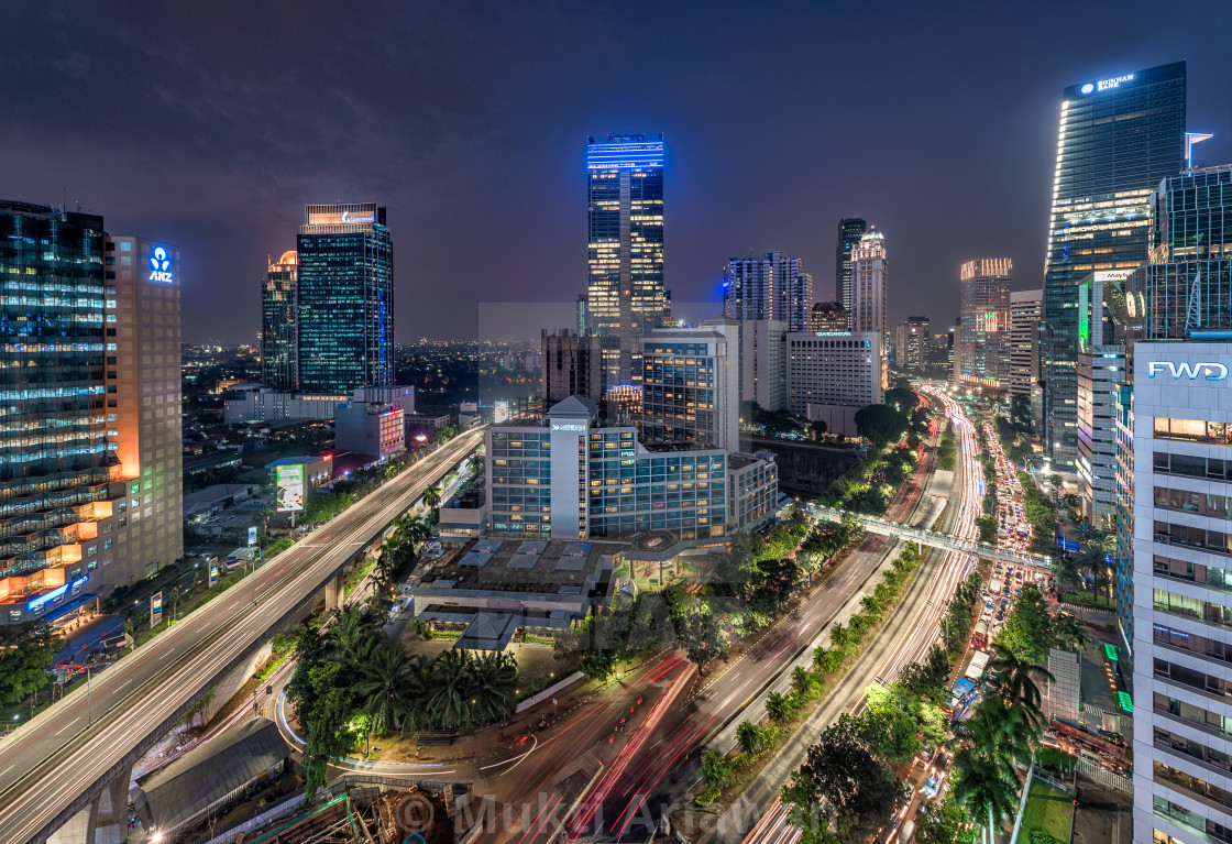 "Jakarta: Sudirman intersection" stock image