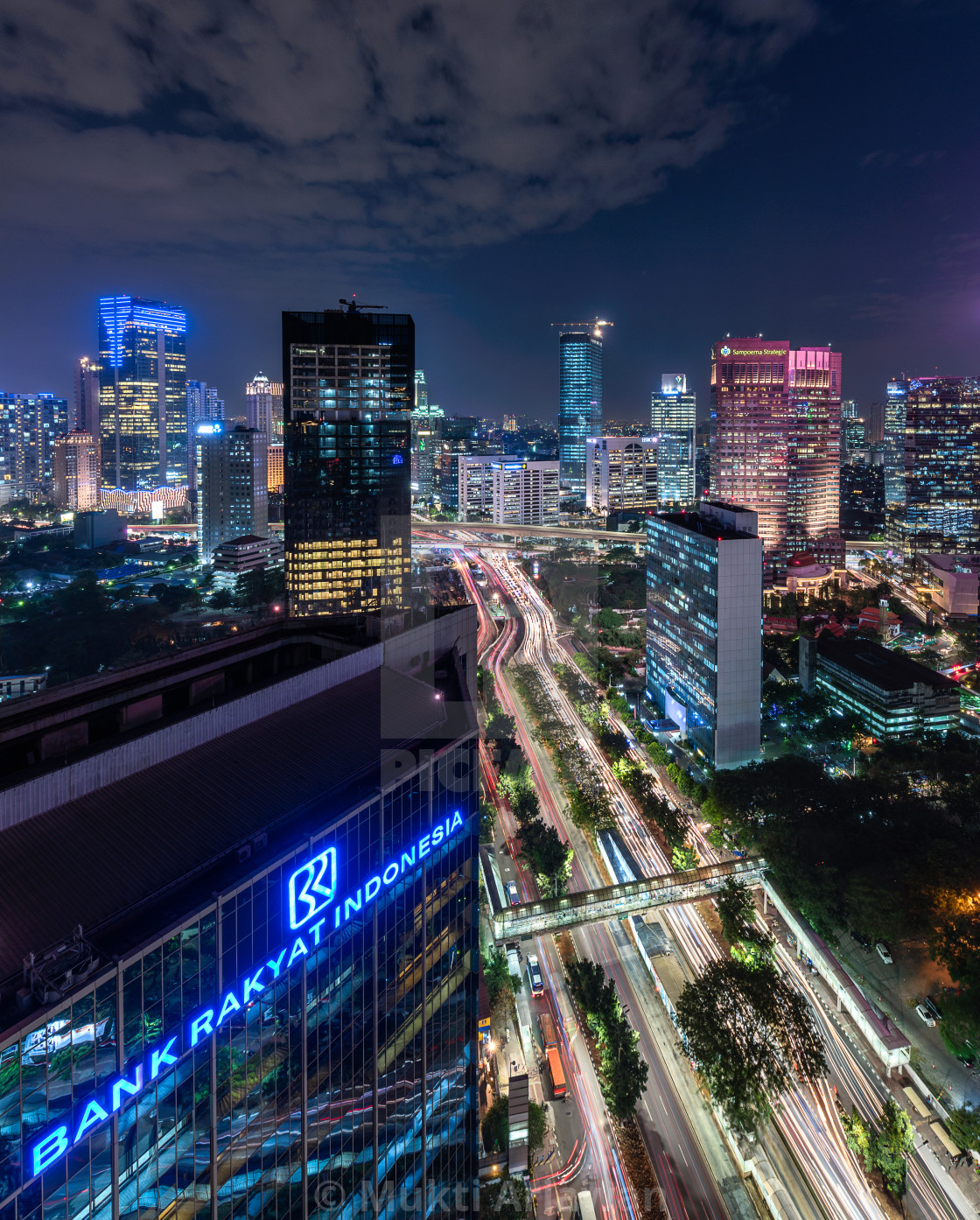 "Jakarta: Sudirman during peak hours" stock image