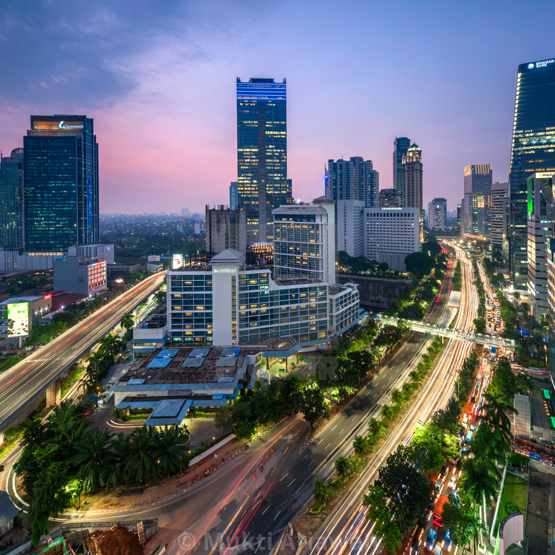 "Jakarta: Sudirman intersection" stock image