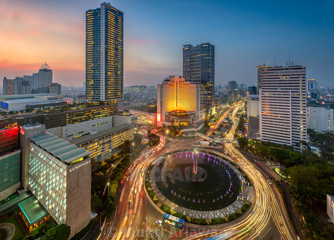 "Jakarta : Selamat Datang Monument / Bundaran HI" stock image