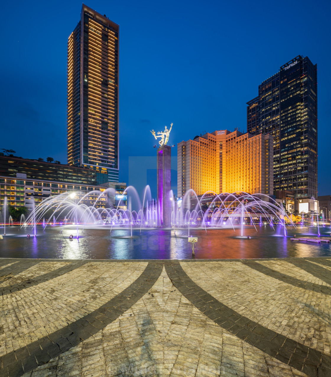 "Selamat Datang Monument - Dark" stock image