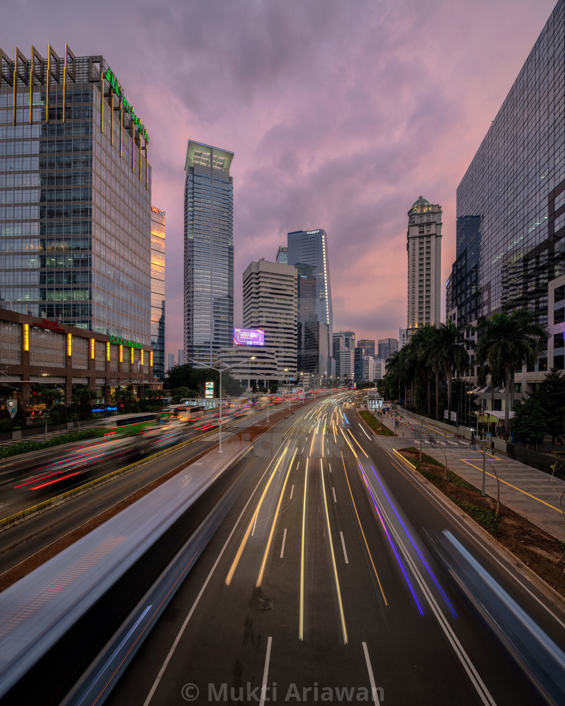 "Jalan Jenderal Sudirman" stock image