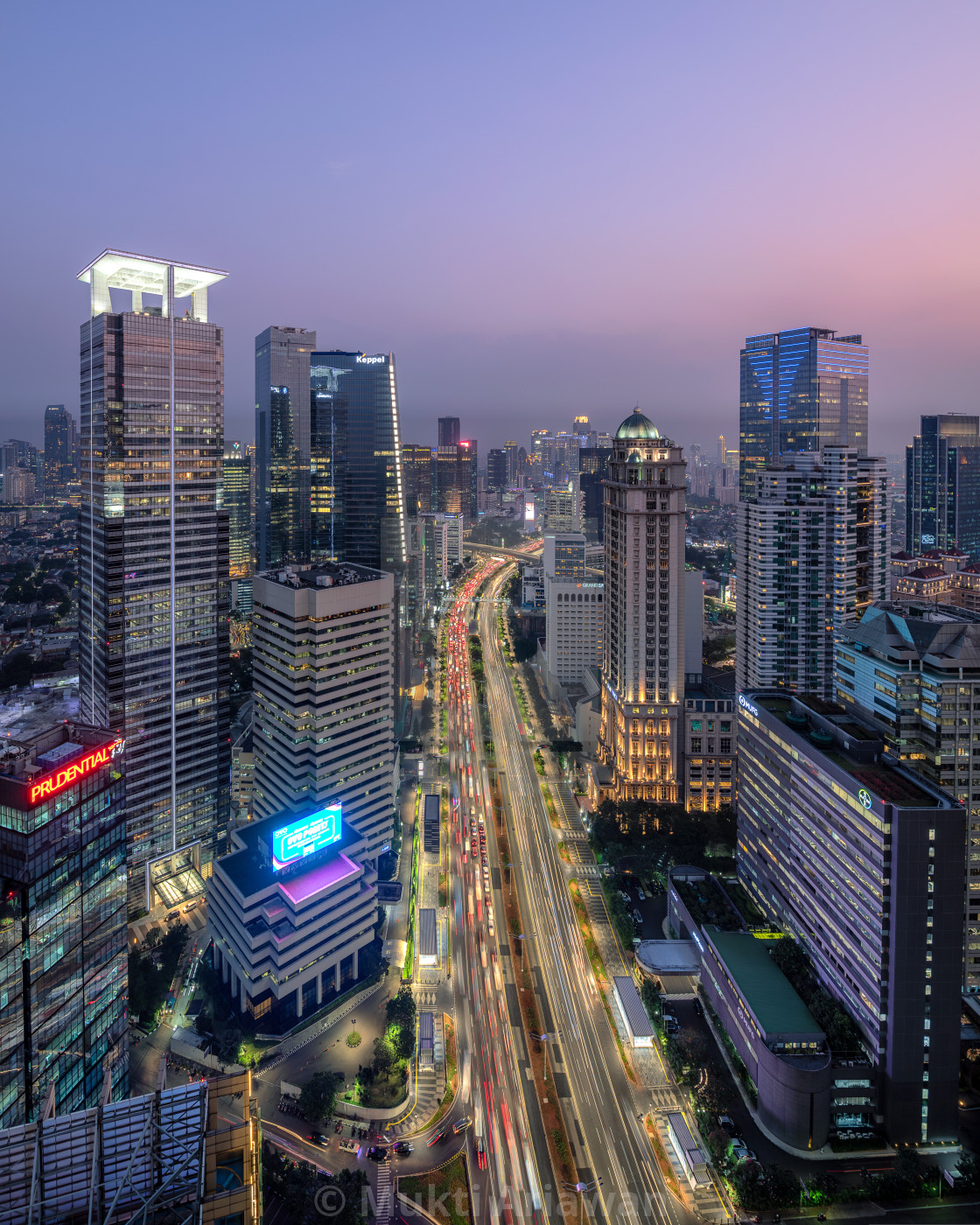 "Jakarta: Sudirman during peak hours" stock image