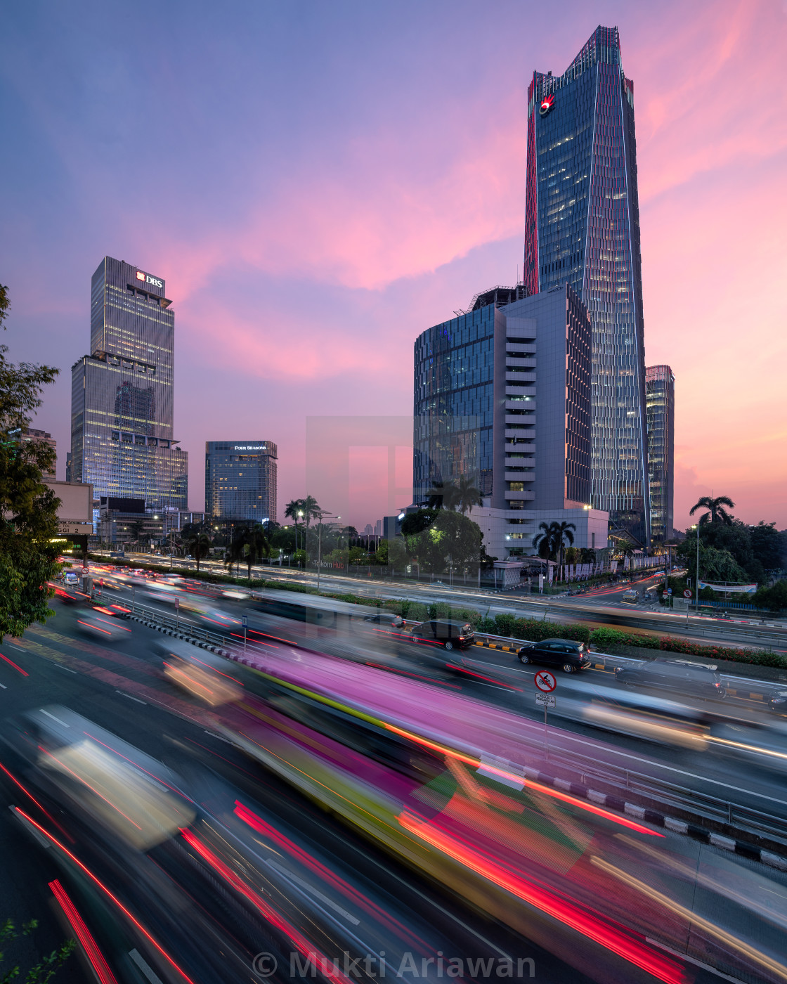 "Gatot Subroto Avenue - Jakarta" stock image