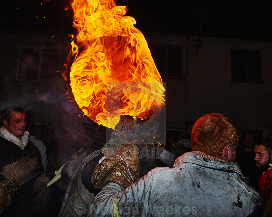 "Ottery Tar Barrels - 2015" stock image