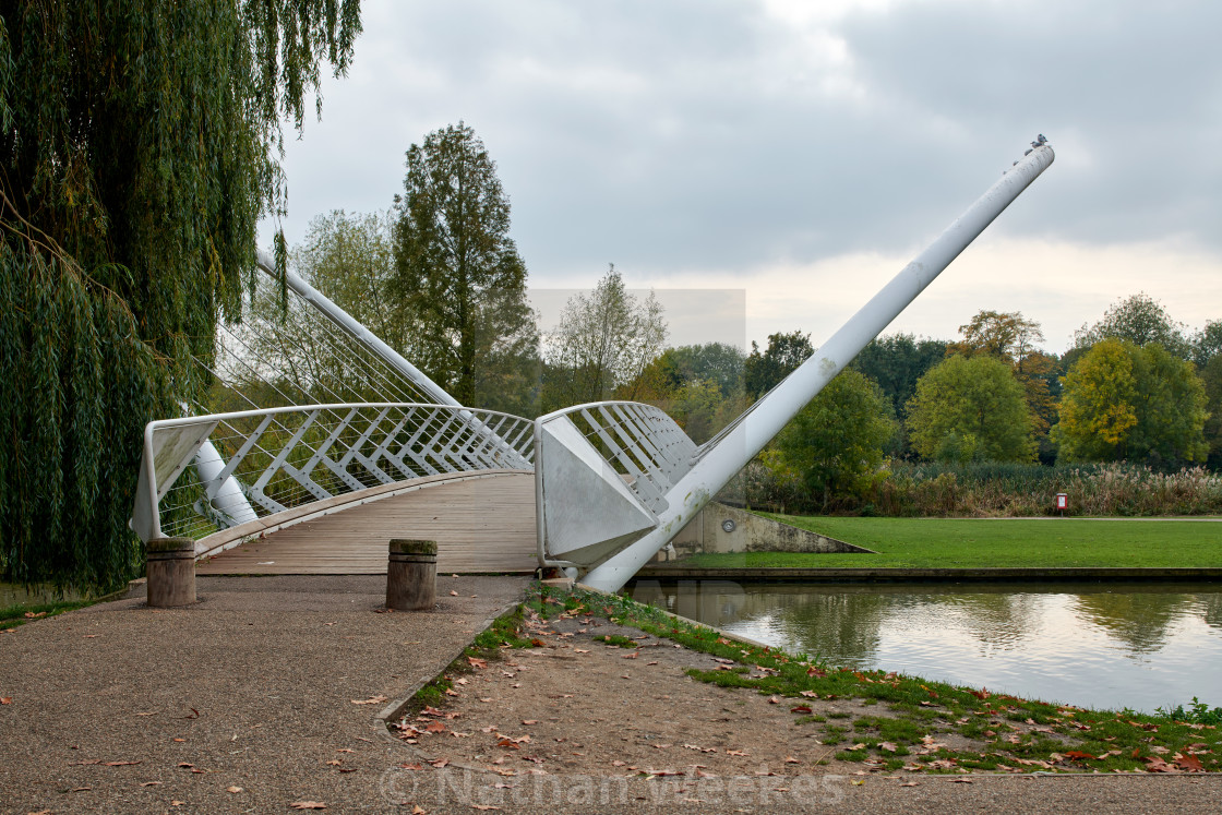 "The Butterfly Bridge, Bedford" stock image