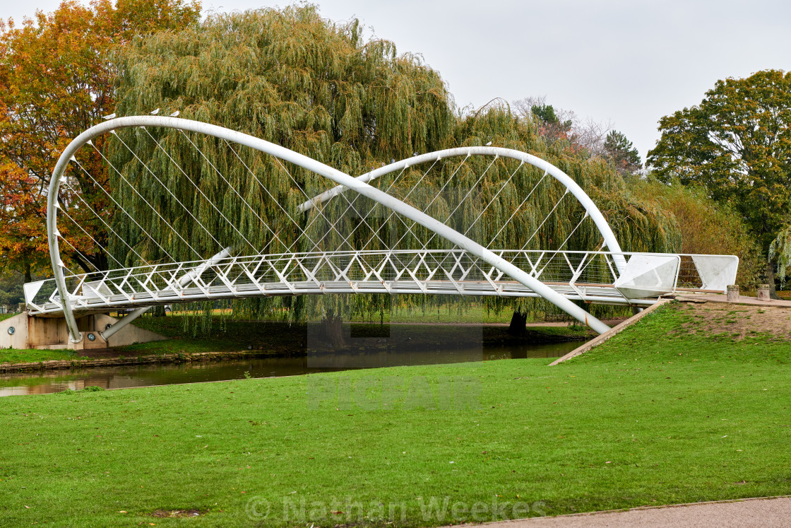 "The Butterfly Bridge, Bedford" stock image