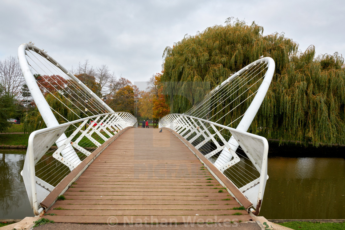 "The Butterfly Bridge, Bedford" stock image