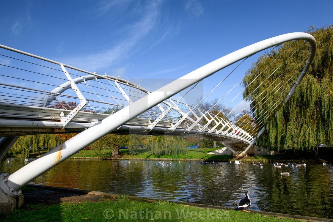 "The Butterfly Bridge, Bedford" stock image