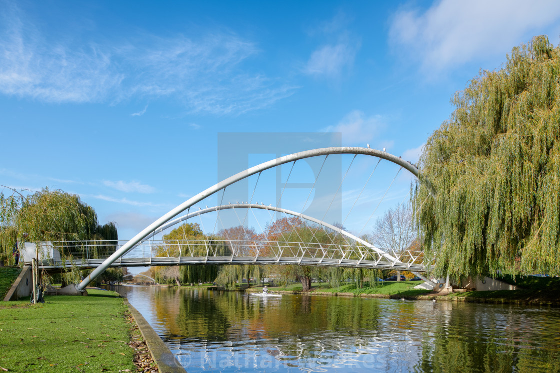 "The Butterfly Bridge, Bedford" stock image