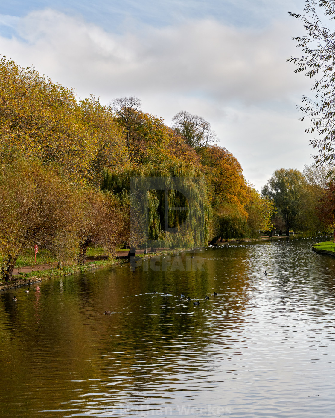 "The River Great Ouse, Bedford" stock image