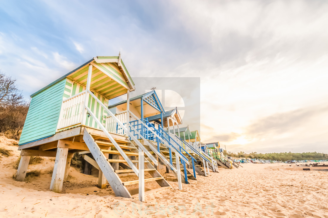 "beach huts" stock image