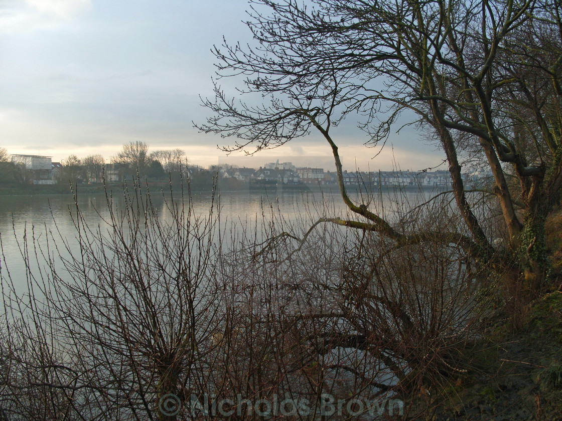 "Morning on the river" stock image