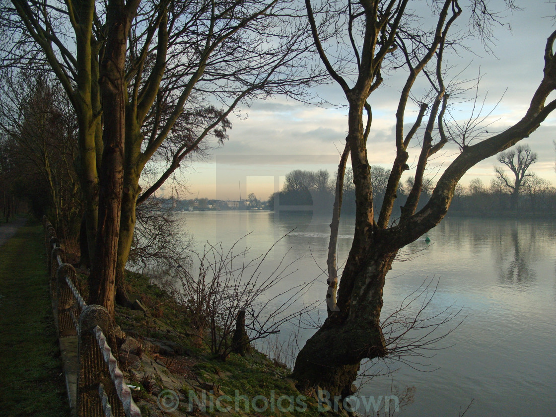 "Along the river" stock image