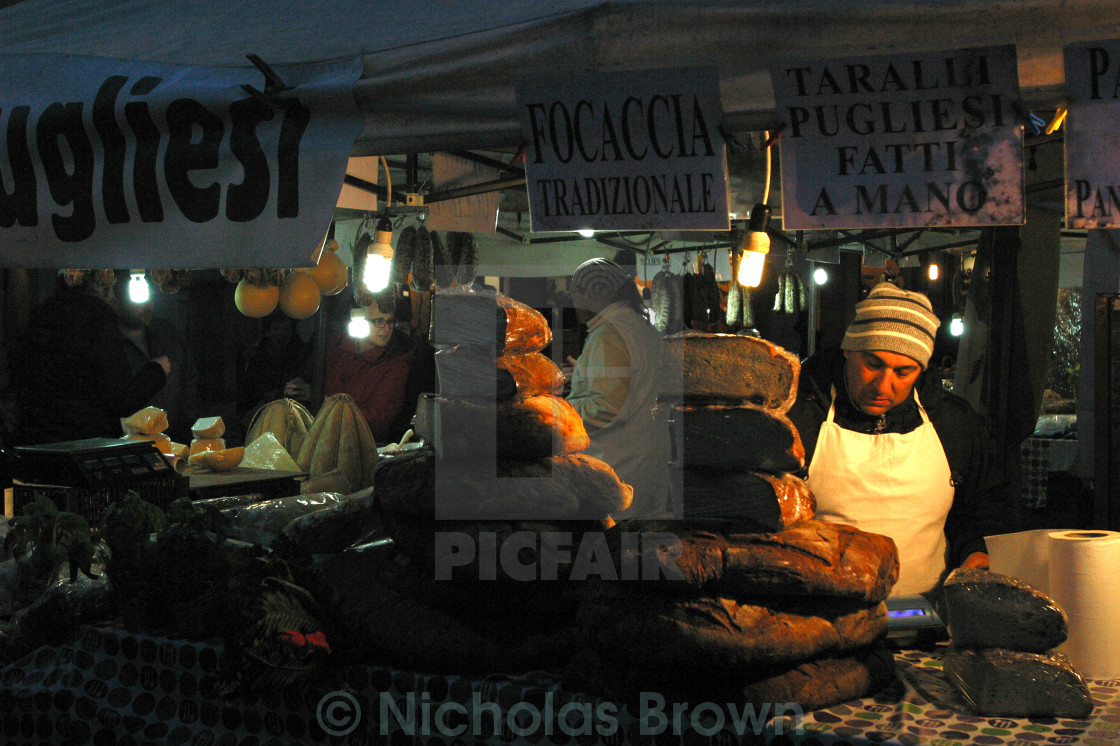 "Evening Market, Udine" stock image