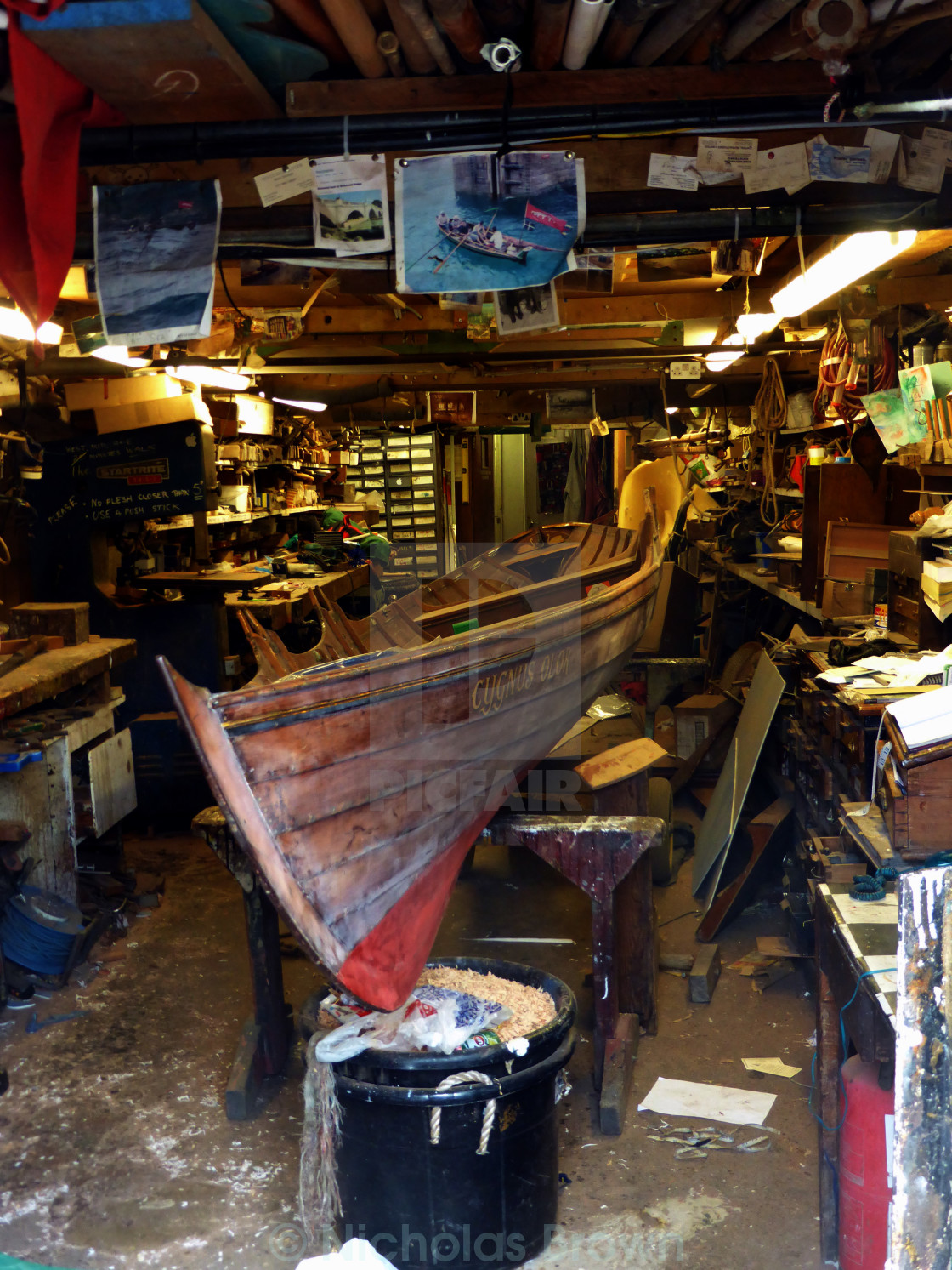 "Boatyard workshop" stock image