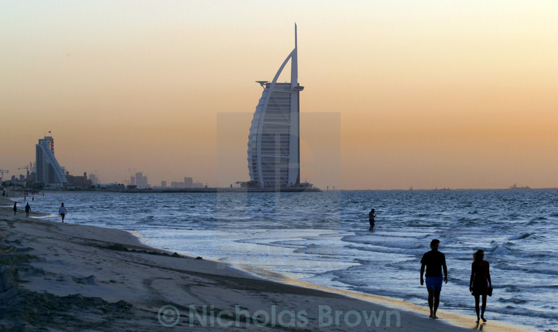 "Burj sunset" stock image