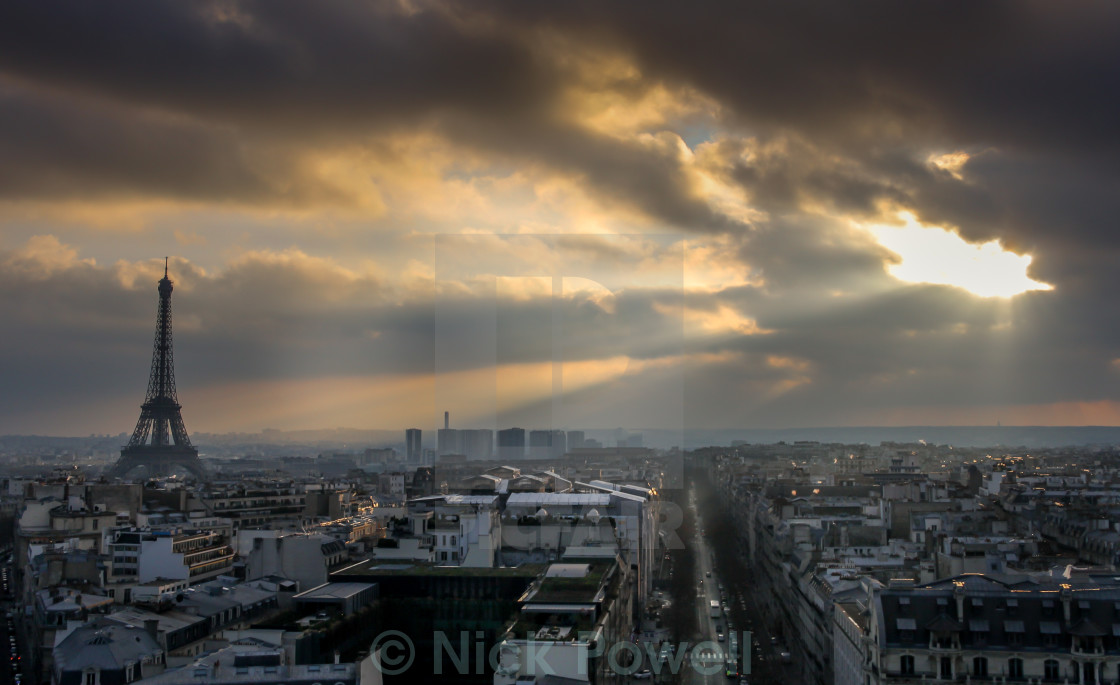 "Eiffel Tower - Follow The Light" stock image