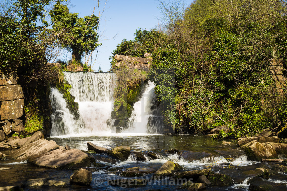 "Penllergare Waterfall" stock image