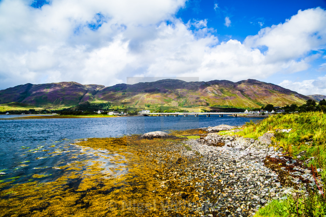 "Bridge Over the Loch" stock image