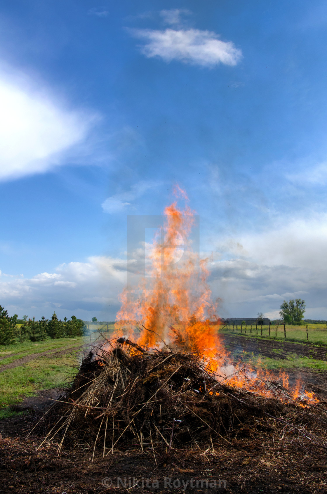 "Flames rising into the sky" by Nikita Roytman - $7.70 "Flames rising into the sky" stock image