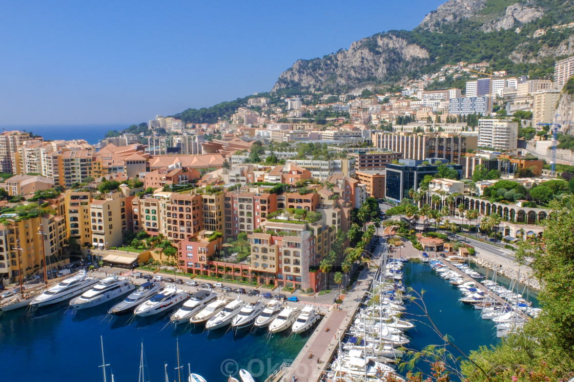 "Fontvieille harbour in Monte-Carlo" stock image