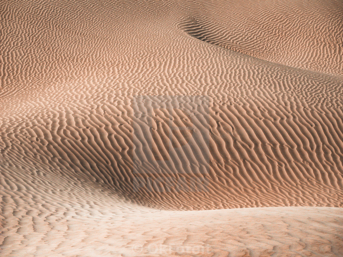 "Pattern of sandy desert dunes" stock image